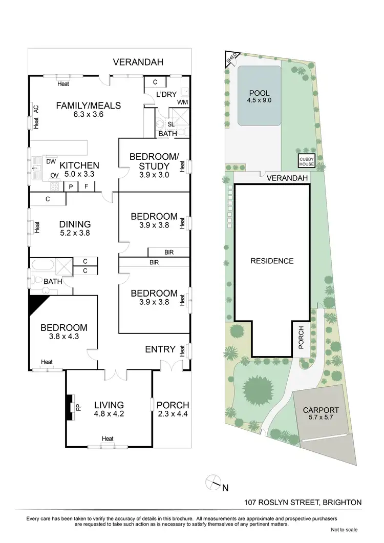 Floorplan of Homely house listing, 107 Roslyn Street, Brighton VIC 3186