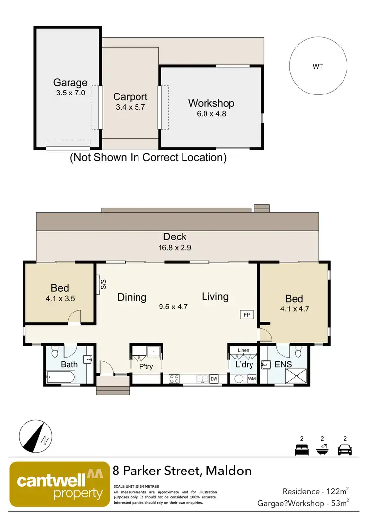 Floorplan of Homely house listing, 8 Parker Street, Maldon VIC 3463