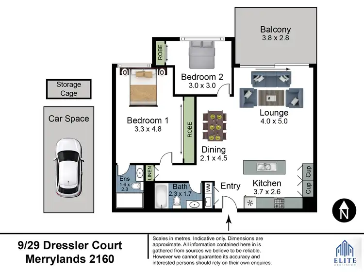 Floorplan of Homely apartment listing, Level 9/29 Dressler Circuit, Merrylands NSW 2160