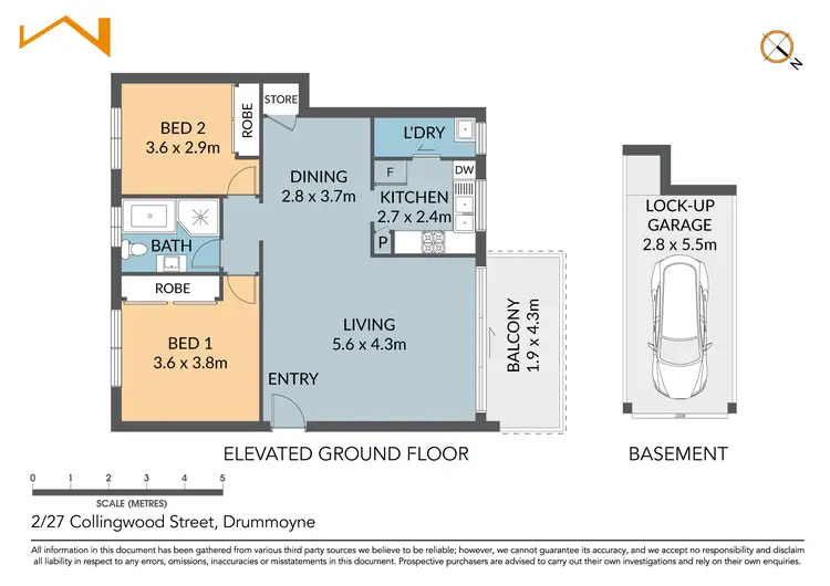 Floorplan of Homely apartment listing, 2/27-31 Collingwood Street, Drummoyne NSW 2047