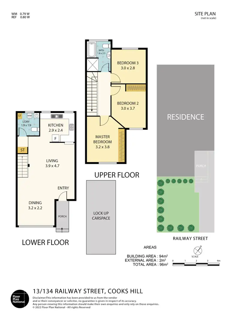 Floorplan of Homely townhouse listing, 13/134 Railway Street, Cooks Hill NSW 2300