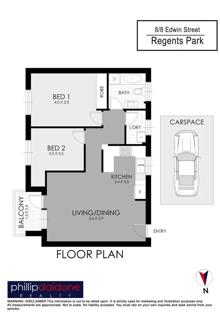 Floorplan of Homely unit listing, 8/8 Edwin Street, Regents Park NSW 2143
