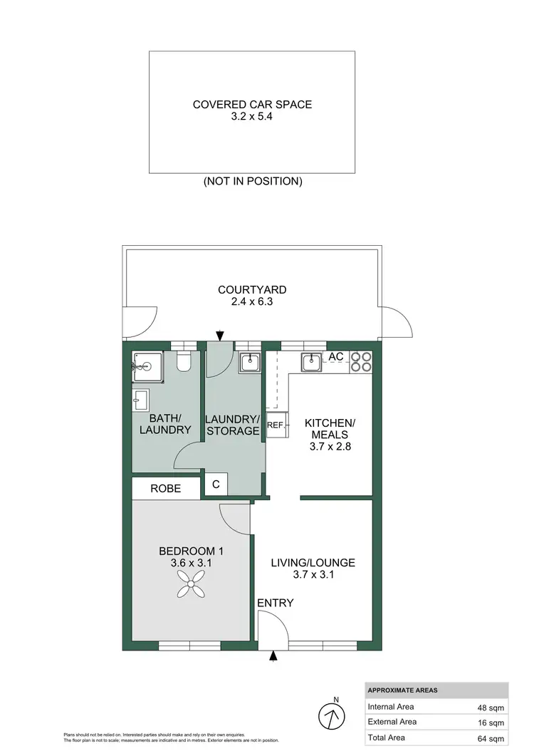 Floorplan of Homely unit listing, 1/3 Capper Street, Camden Park SA 5038
