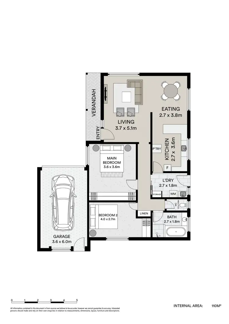 Floorplan of Homely townhouse listing, 2/5 Nigel Court, Glenroy NSW 2640