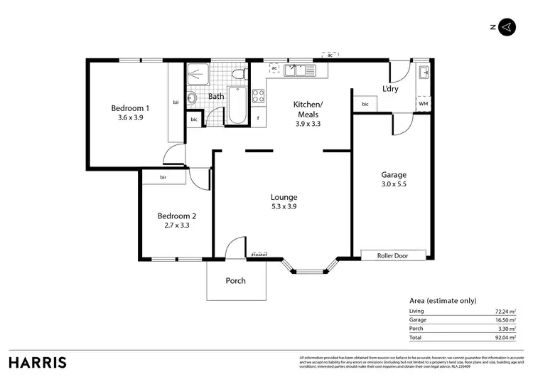 Floorplan of Homely unit listing, 2/2 Cheltenham Street, Highgate SA 5063
