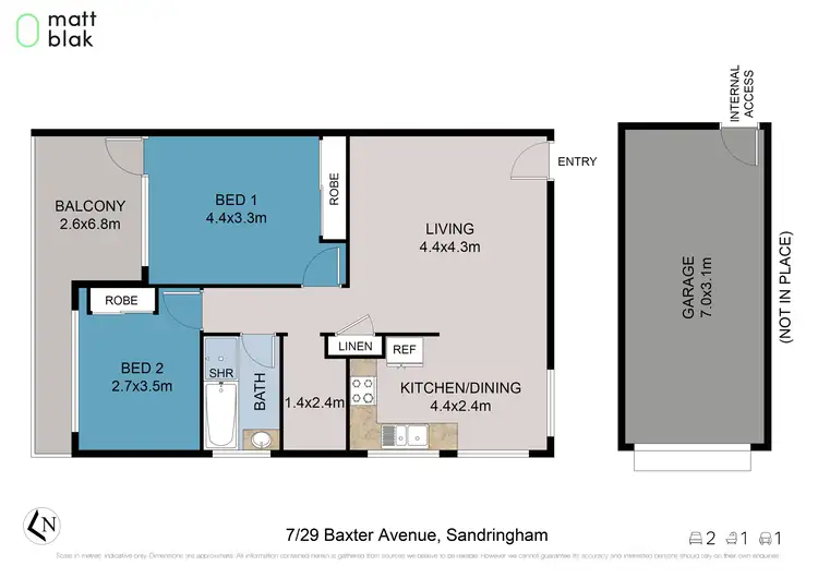 Floorplan of Homely apartment listing, 7/29-31 Baxter Avenue, Kogarah NSW 2217