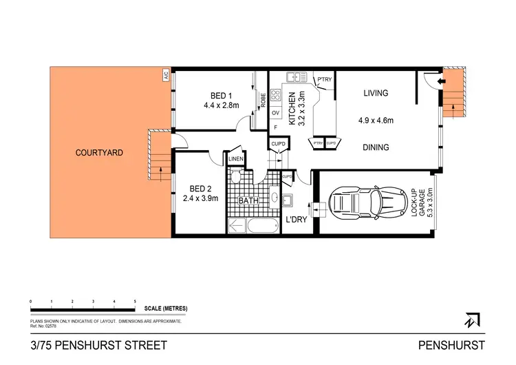 Floorplan of Homely villa listing, 3/75 Penshurst Street, Penshurst NSW 2222