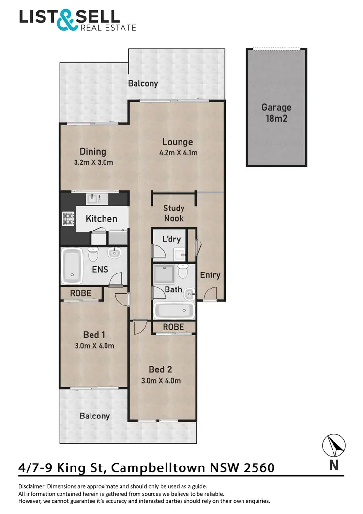 Floorplan of Homely apartment listing, 4/7-9 King Street, Campbelltown NSW 2560