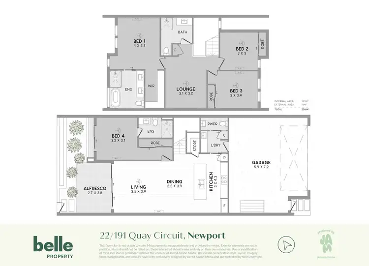 Floorplan of Homely townhouse listing, 22/191 Quay Circuit, Newport QLD 4020