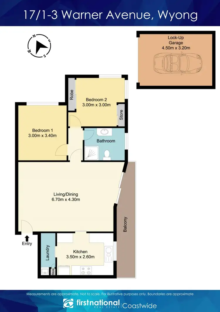 Floorplan of Homely unit listing, 17/1-3 Warner Avenue, Wyong NSW 2259