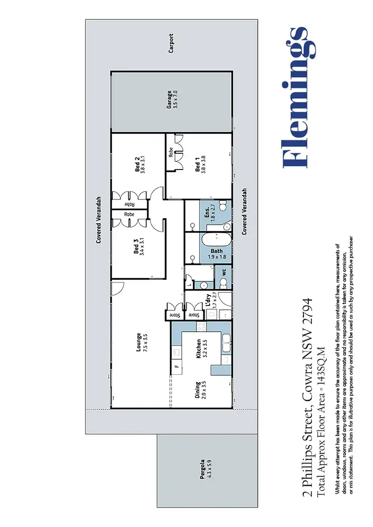 Floorplan of Homely house listing, 2 Phillips Street, Cowra NSW 2794