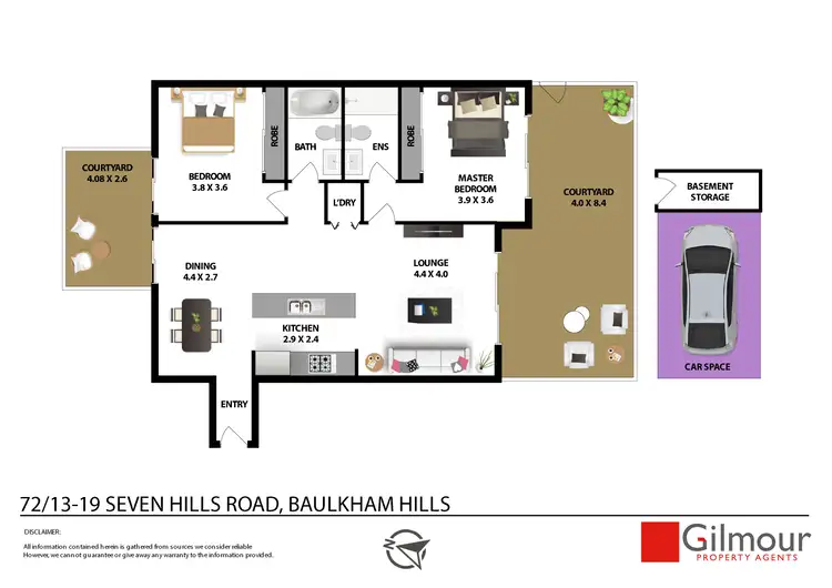Floorplan of Homely apartment listing, 72/13-19 Seven Hills Road, Baulkham Hills NSW 2153