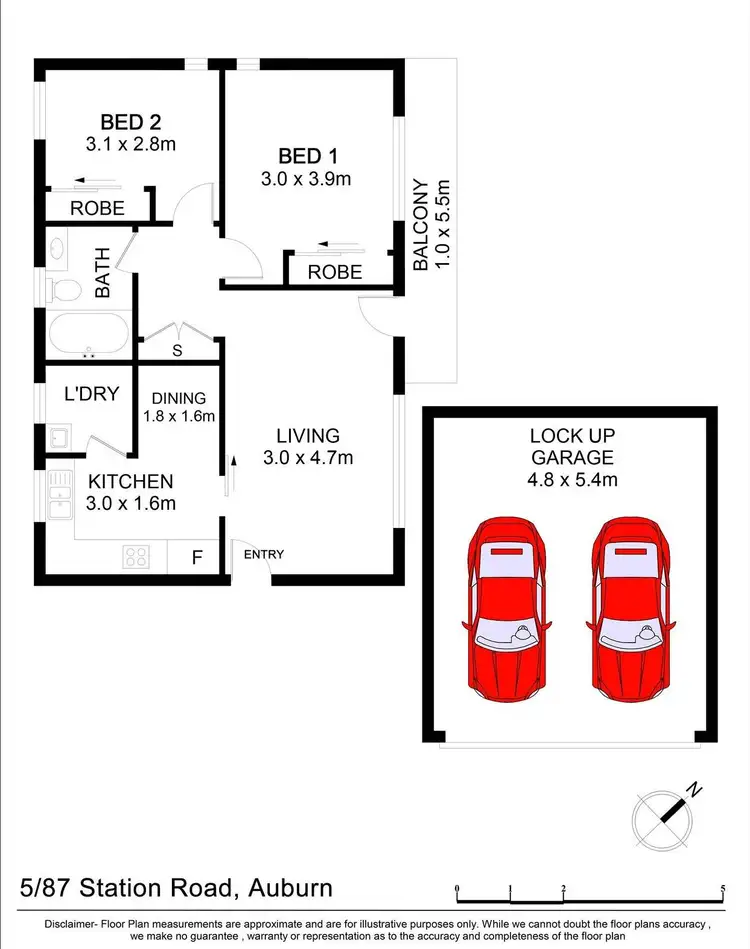 Floorplan of Homely apartment listing, 5/87 Station Road, Auburn NSW 2144