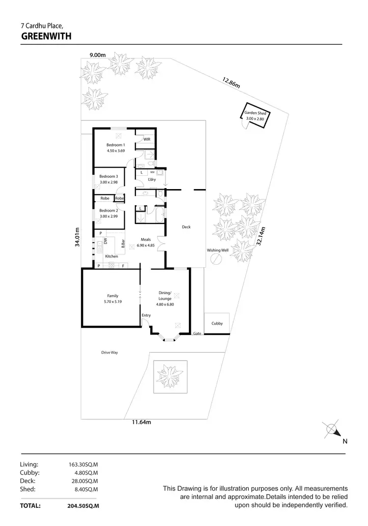 Floorplan of Homely house listing, 7 Cardhu Place, Greenwith SA 5125