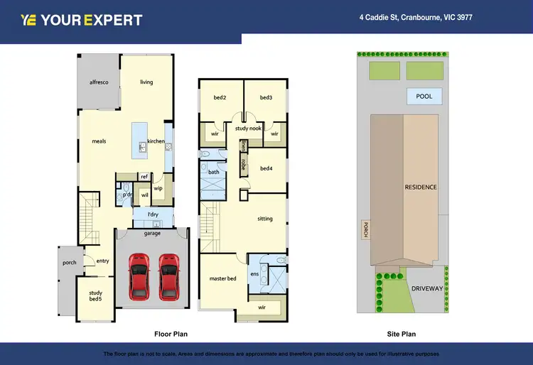 Floorplan of Homely house listing, 4 Caddie Street, Cranbourne VIC 3977