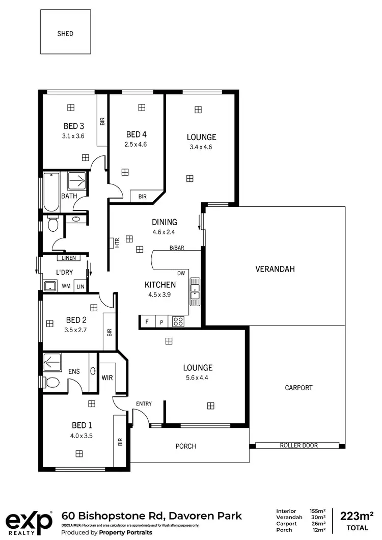 Floorplan of Homely house listing, 60 Bishopstone Road, Davoren Park SA 5113