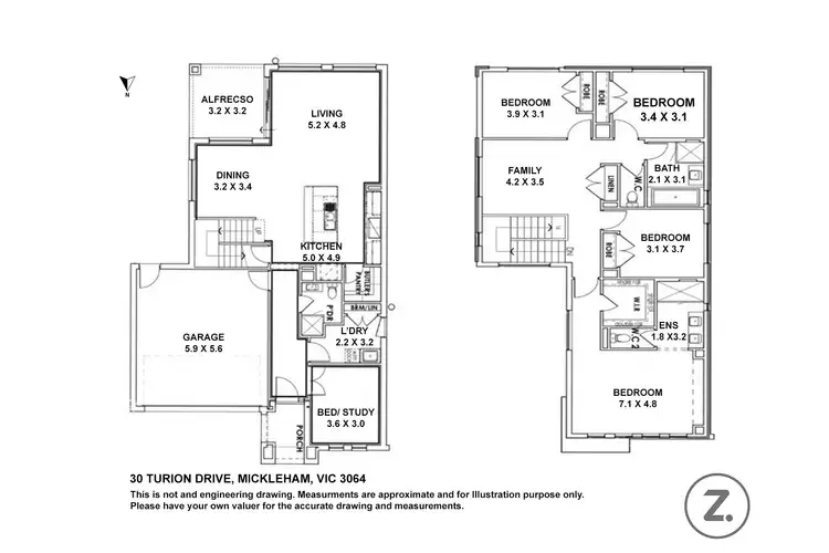 Floorplan of Homely house listing, 30 Turion Drive, Mickleham VIC 3064