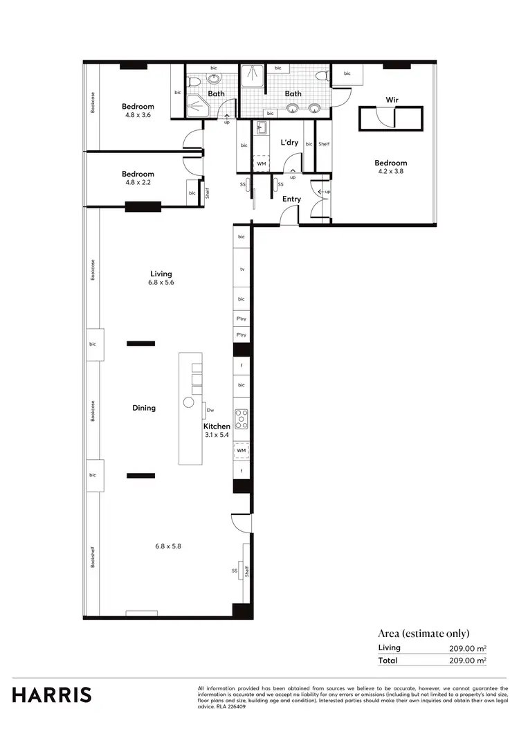 Floorplan of Homely apartment listing, 12a/19 North Terrace, Hackney SA 5069
