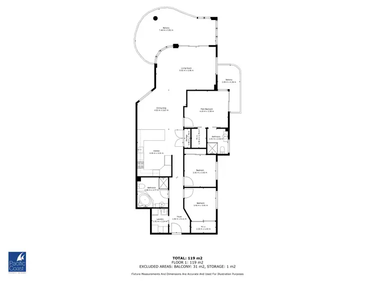 Floorplan of Homely apartment listing, 801/6-10 Manning Street, Tuncurry NSW 2428