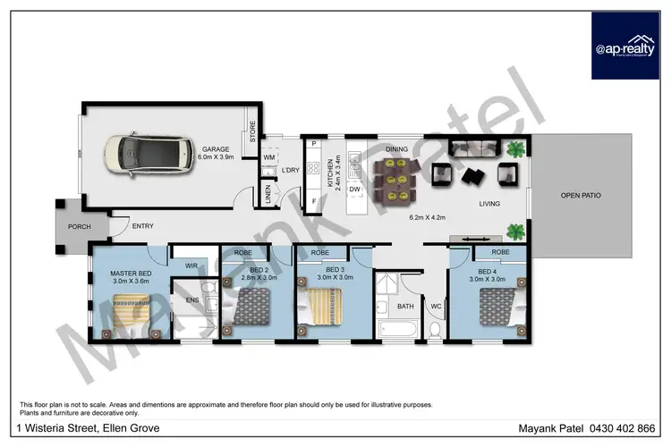 Floorplan of Homely house listing, 1 Wisteria Street, Ellen Grove QLD 4078