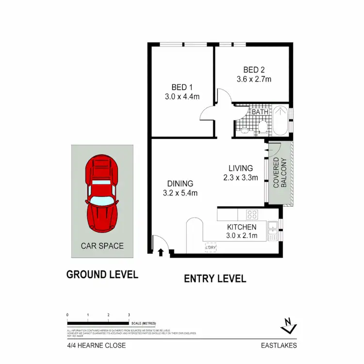 Floorplan of Homely apartment listing, 4/4 Hearne Close, Eastlakes NSW 2018