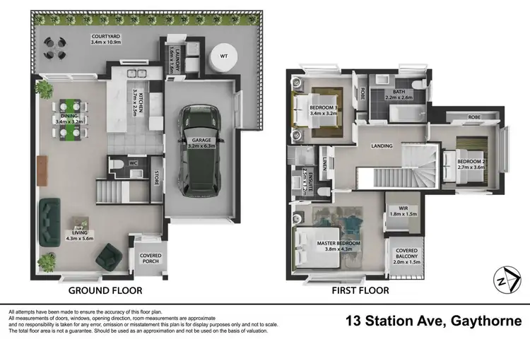 Floorplan of Homely townhouse listing, 13 Station Avenue, Gaythorne QLD 4051