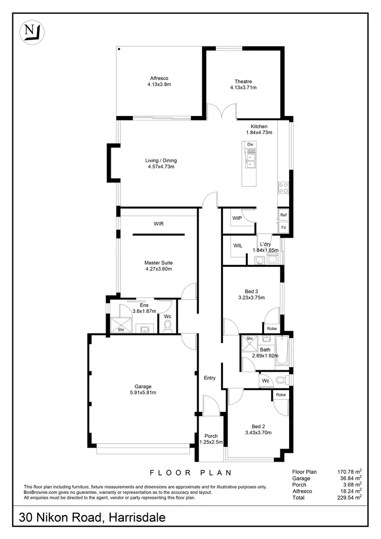 Floorplan of Homely house listing, 30 Nikon Road, Harrisdale WA 6112