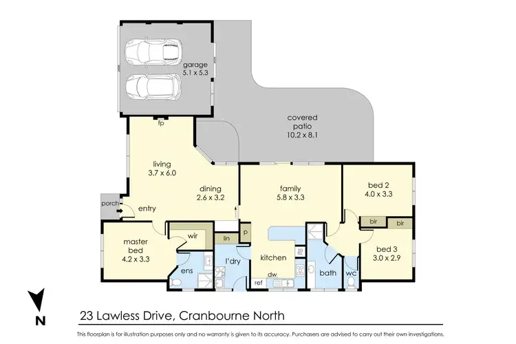Floorplan of Homely house listing, 23 Lawless Drive, Cranbourne North VIC 3977