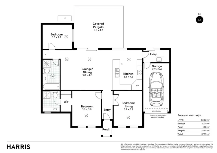 Floorplan of Homely house listing, 48a Harris Road, Vale Park SA 5081
