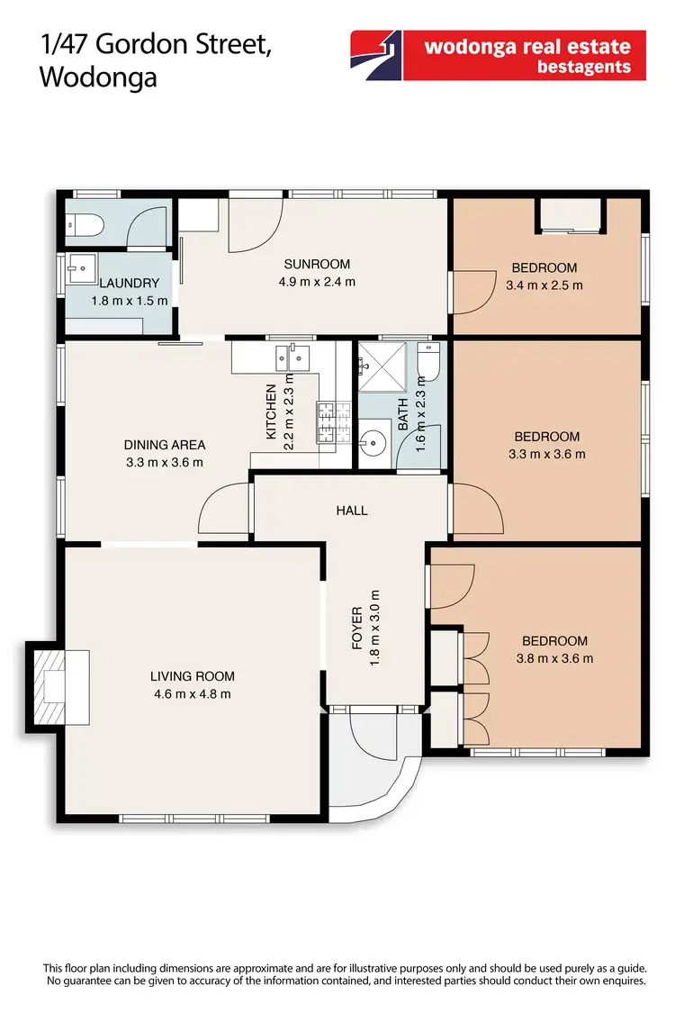Floorplan of Homely house listing, 1/47 Gordon Street, Wodonga VIC 3690