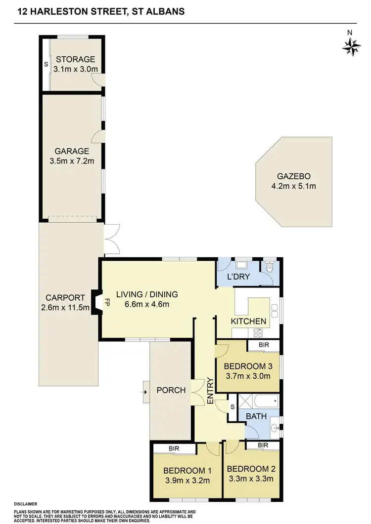 Floorplan of Homely house listing, 12 Harleston Street, St Albans VIC 3021