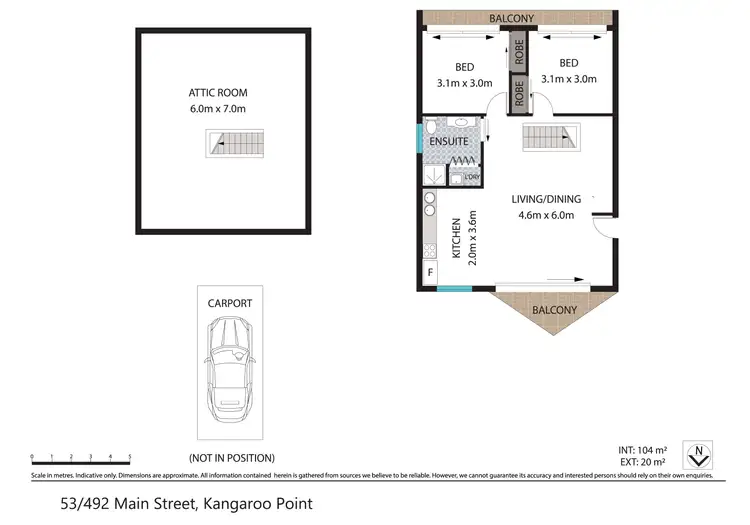 Floorplan of Homely unit listing, 53/21 Quinton Street, Kangaroo Point QLD 4169