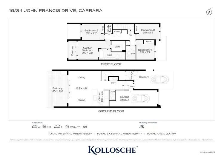 Floorplan of Homely townhouse listing, 16/34 John Francis Drive, Carrara QLD 4211