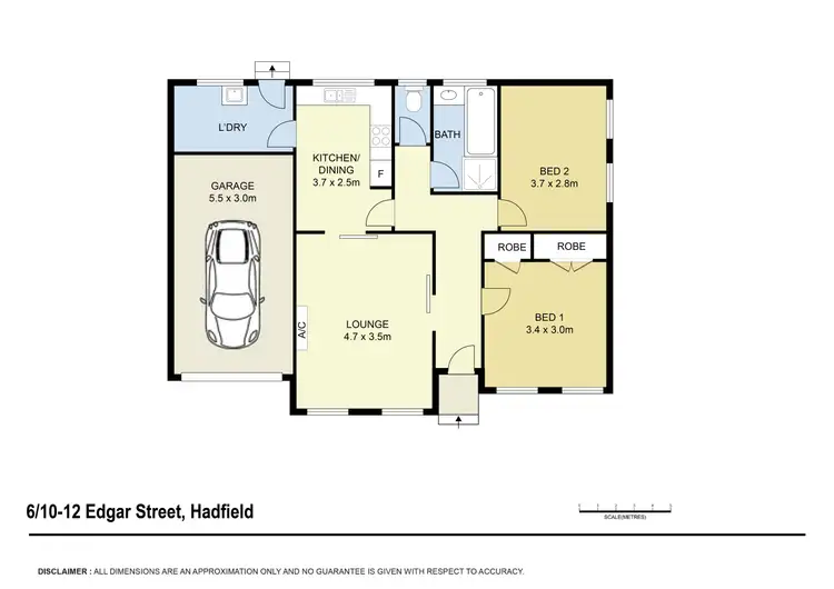 Floorplan of Homely unit listing, 6/10-12 Edgar Street, Hadfield VIC 3046