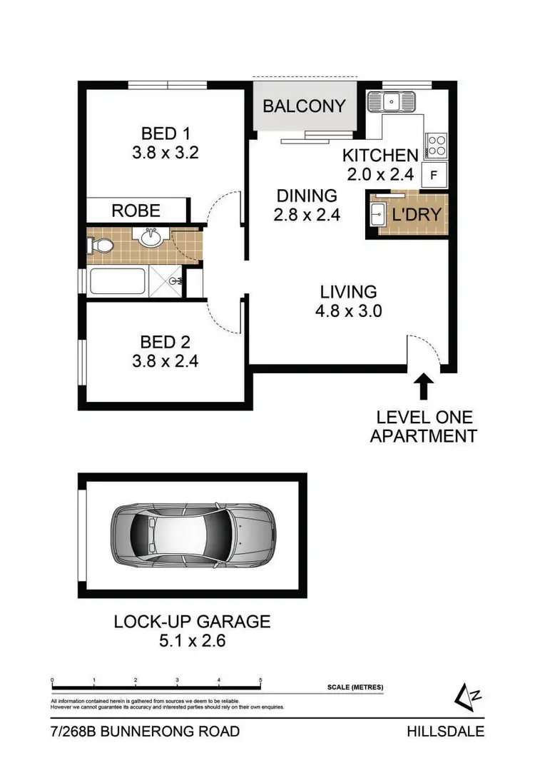 Floorplan of Homely apartment listing, 7/268b Bunnerong Road, Hillsdale NSW 2036