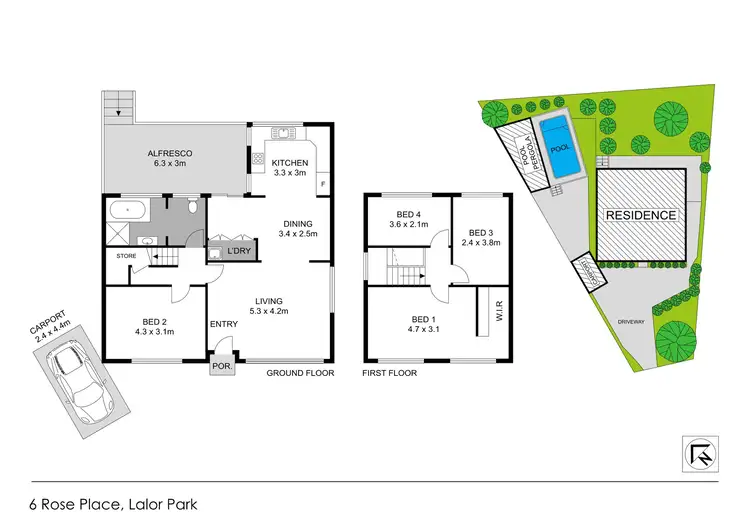 Floorplan of Homely house listing, 6 Rose Place, Lalor Park NSW 2147