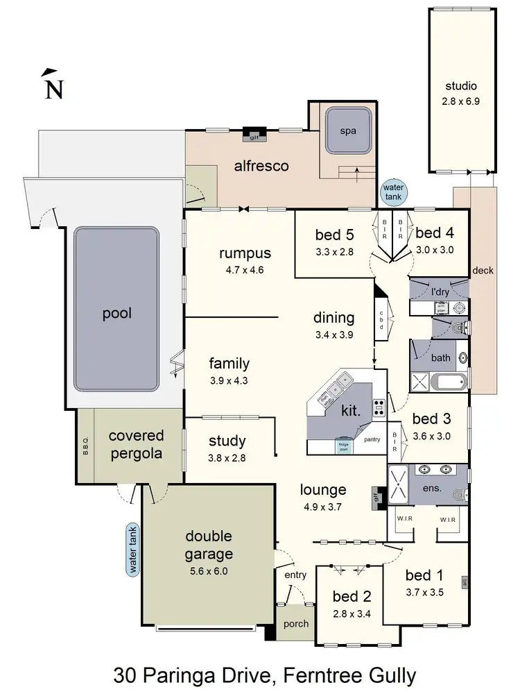 Floorplan of Homely house listing, 30 Paringa Drive, Ferntree Gully VIC 3156