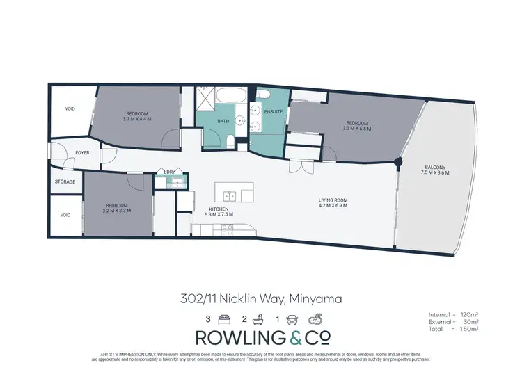 Floorplan of Homely unit listing, 302/11 Nicklin Way, Minyama QLD 4575