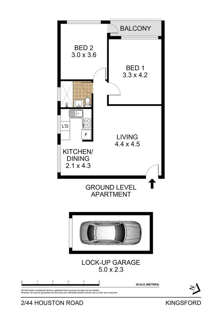 Floorplan of Homely apartment listing, 2/44-46 Houston Road, Kingsford NSW 2032