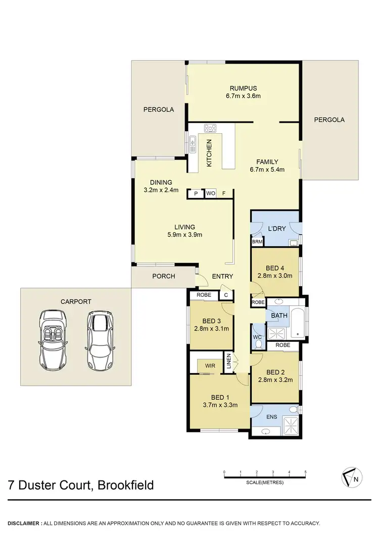 Floorplan of Homely house listing, 7 Duster Court, Brookfield VIC 3338