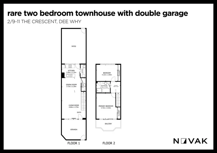 Floorplan of Homely townhouse listing, 2/9-11 The Crescent, Dee Why NSW 2099