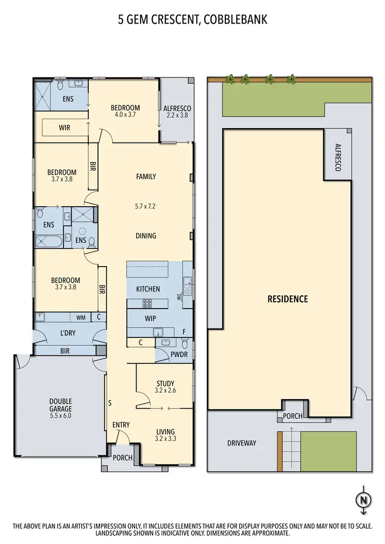 Floorplan of Homely house listing, 5 Gem Crescent, Cobblebank VIC 3338