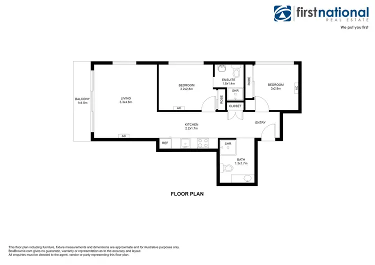 Floorplan of Homely apartment listing, 2703/5 Sutherland Street, Melbourne VIC 3000