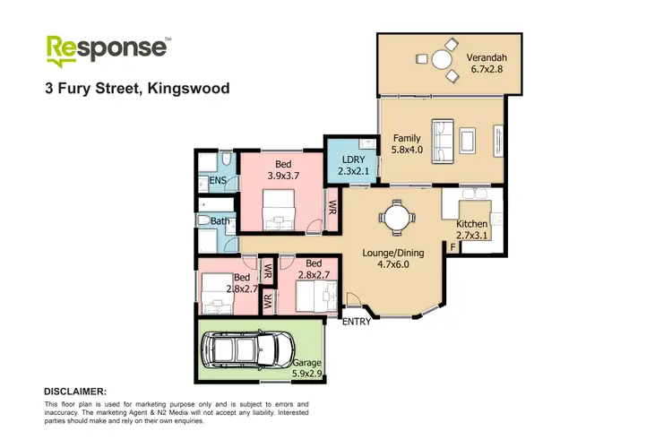Floorplan of Homely house listing, 3 Fury Street, Kingswood NSW 2747