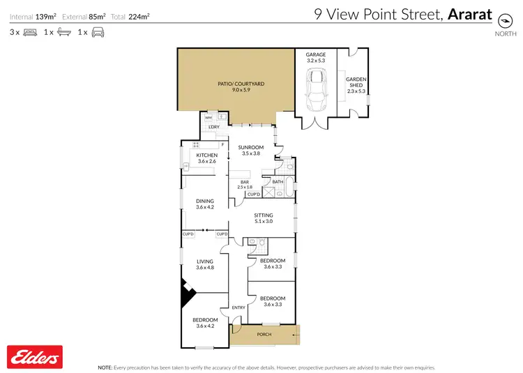 Floorplan of Homely house listing, 9 View Point Street, Ararat VIC 3377