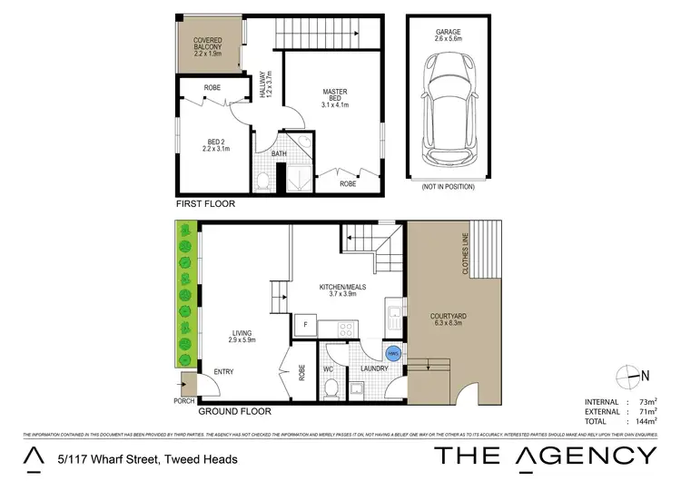 Floorplan of Homely unit listing, 5/117 Wharf Street, Tweed Heads NSW 2485