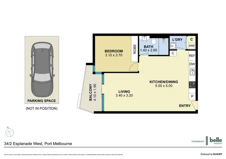 Floorplan of Homely apartment listing, 34/2 Esplanade West, Port Melbourne VIC 3207