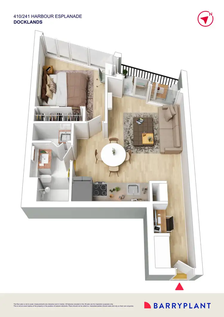 Floorplan of Homely apartment listing, 410/241 Harbour Esplanade, Docklands VIC 3008