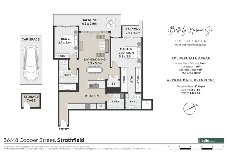 Floorplan of Homely apartment listing, 36/48 Cooper Street, Strathfield NSW 2135