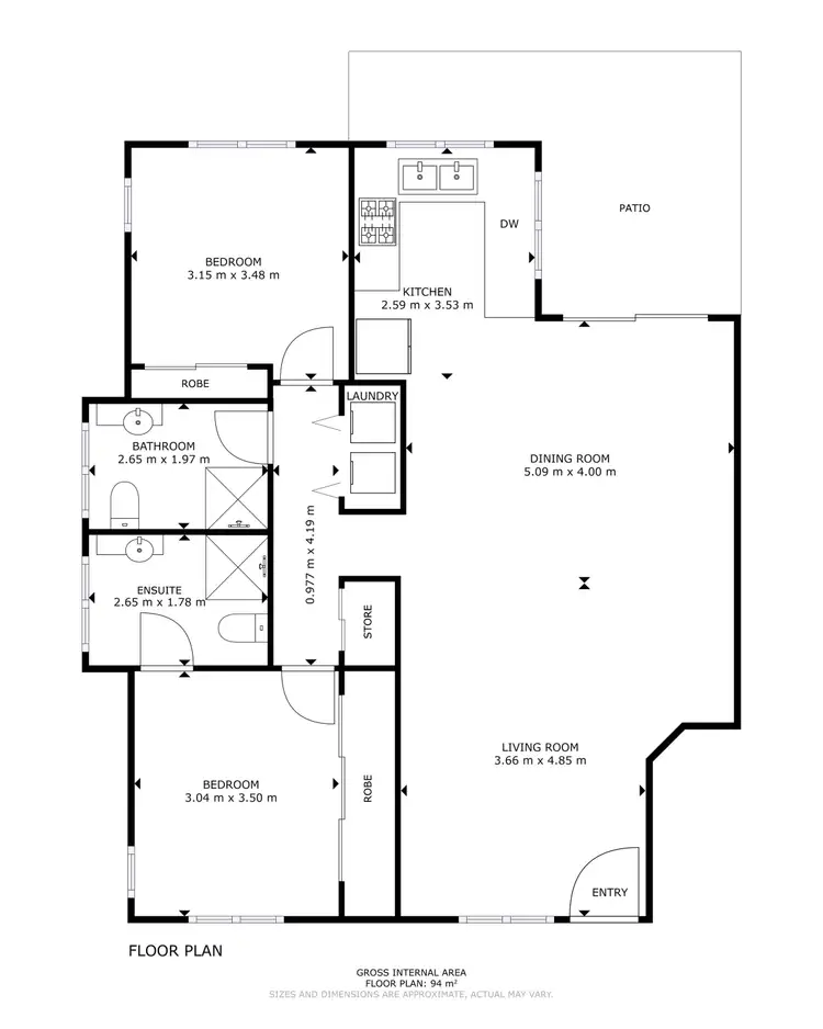 Floorplan of Homely apartment listing, 11/44-50 Pease Street, Manoora QLD 4870